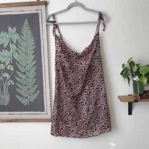 ASOS leopard print swim cover up dress